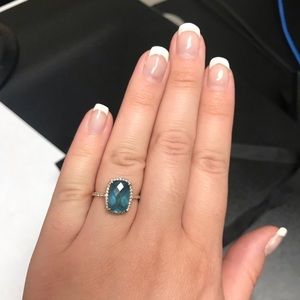 EFFY Blue Topaz & Diamond Ring